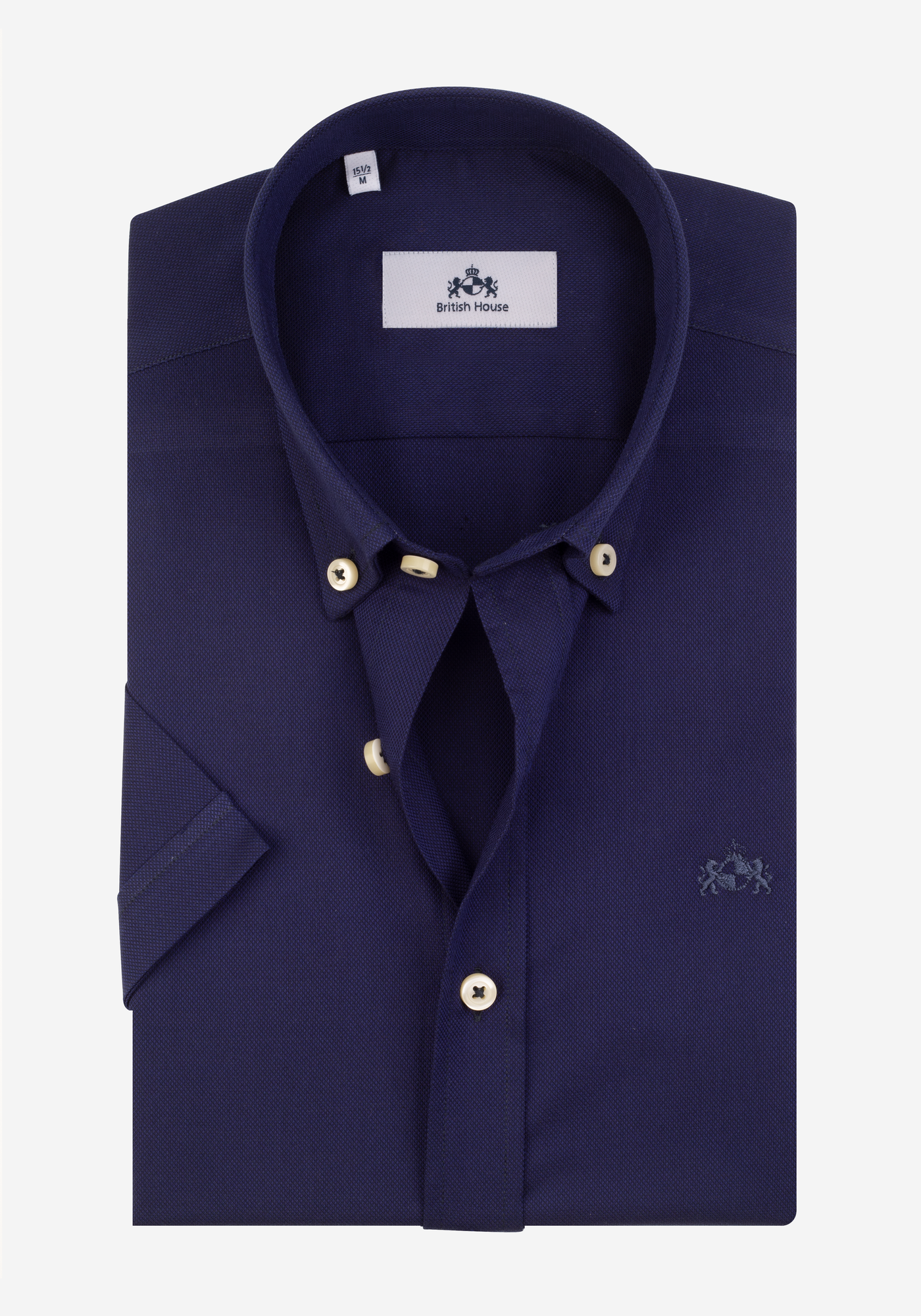 Deep Navy Royal Oxford Shirt - Short Sleeve