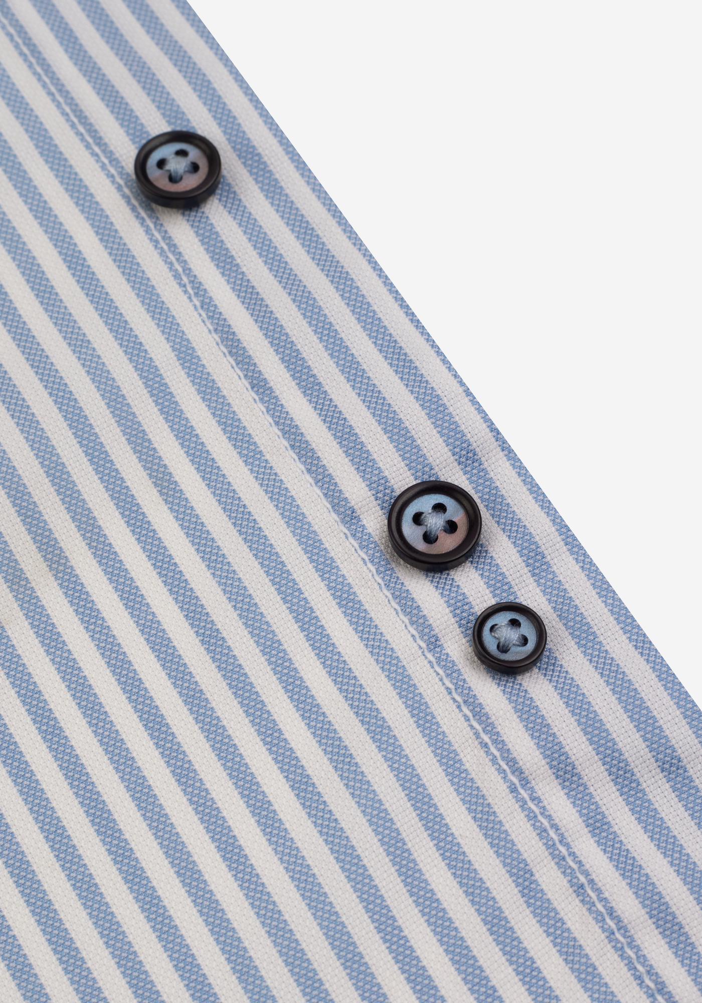 Capri Blue Stripe Washed Two-Ply Oxford Shirt