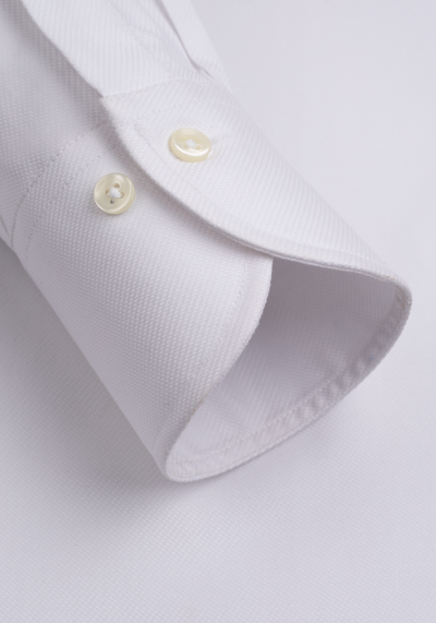 Glacier White Basket Weave Shirt