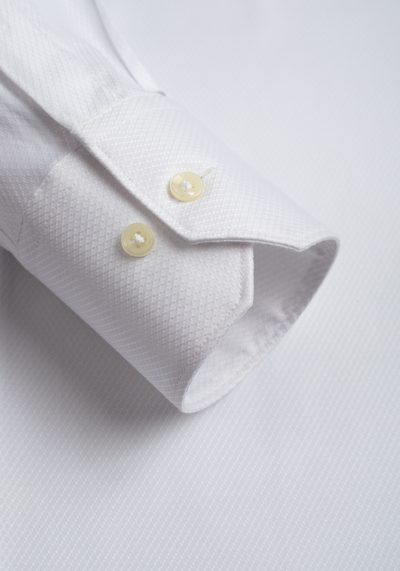 Bone White Basket Weave Shirt