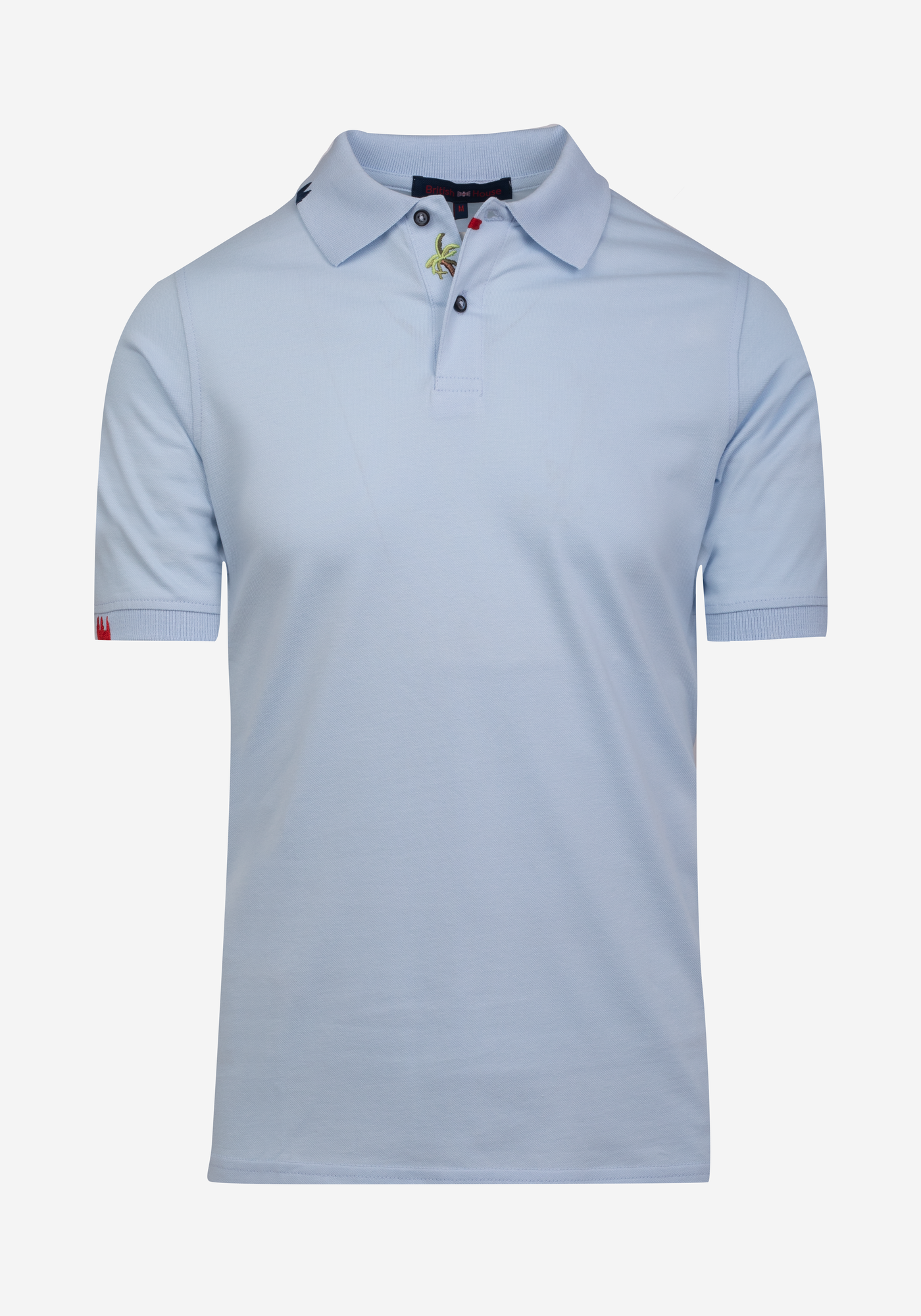 Powder Blue Cotton Polo Shirt