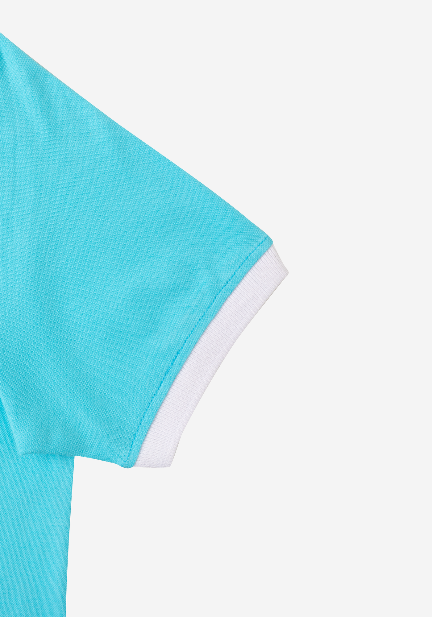 Aqua Blue Cotton Polo Shirt