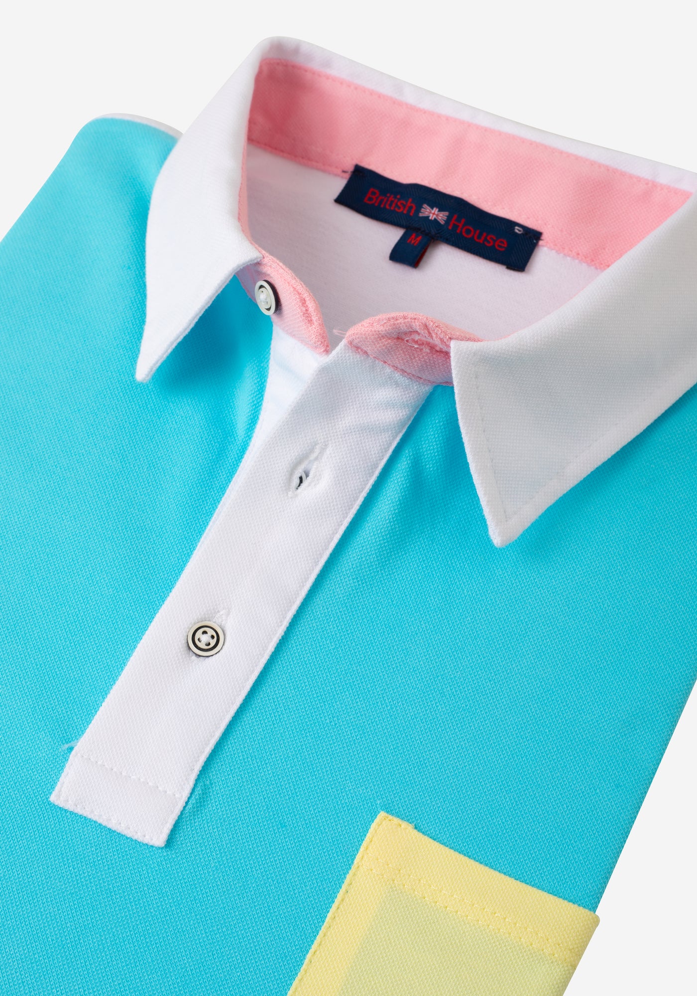 Aqua Blue Cotton Polo Shirt