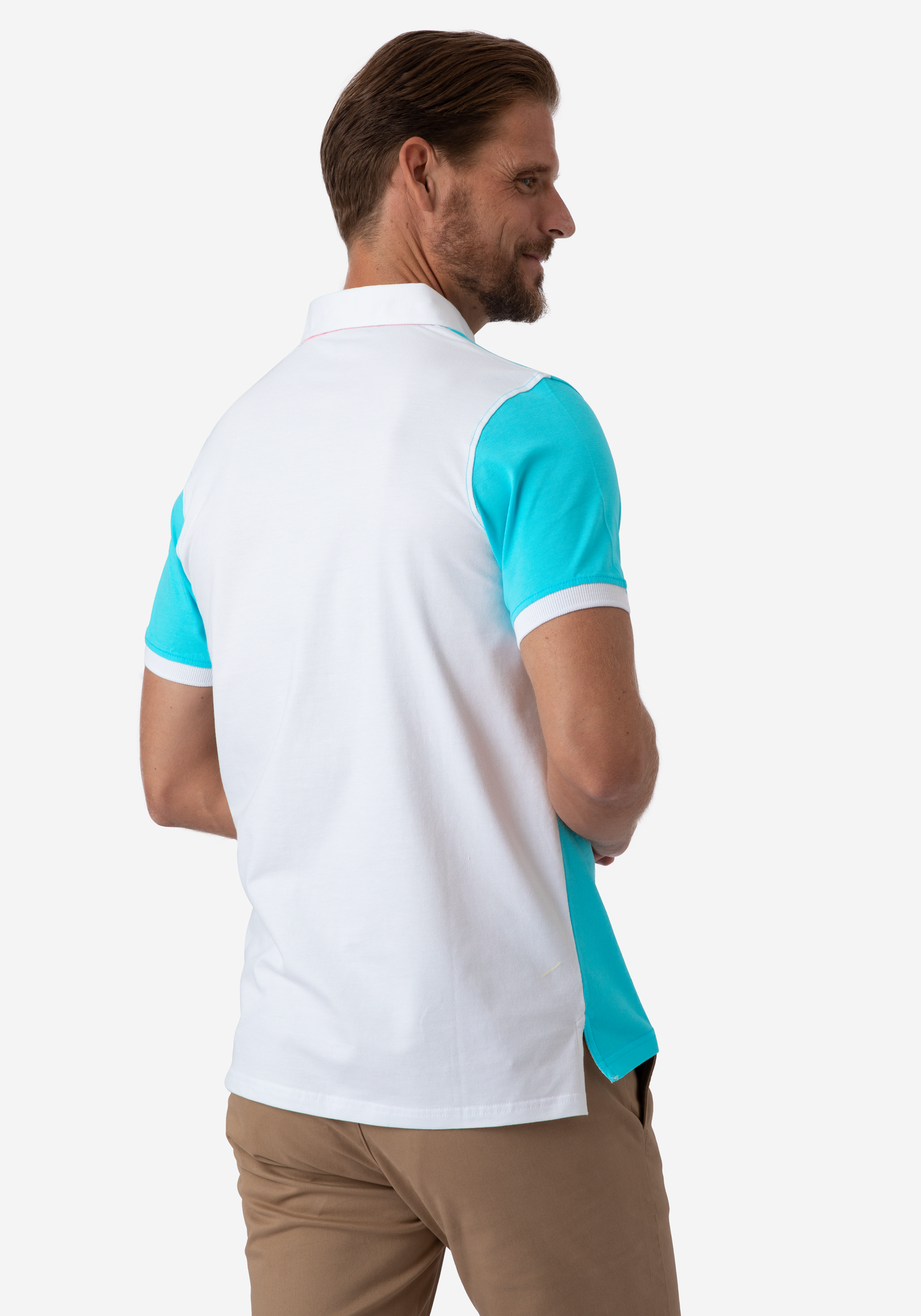 Aqua Blue Cotton Polo Shirt