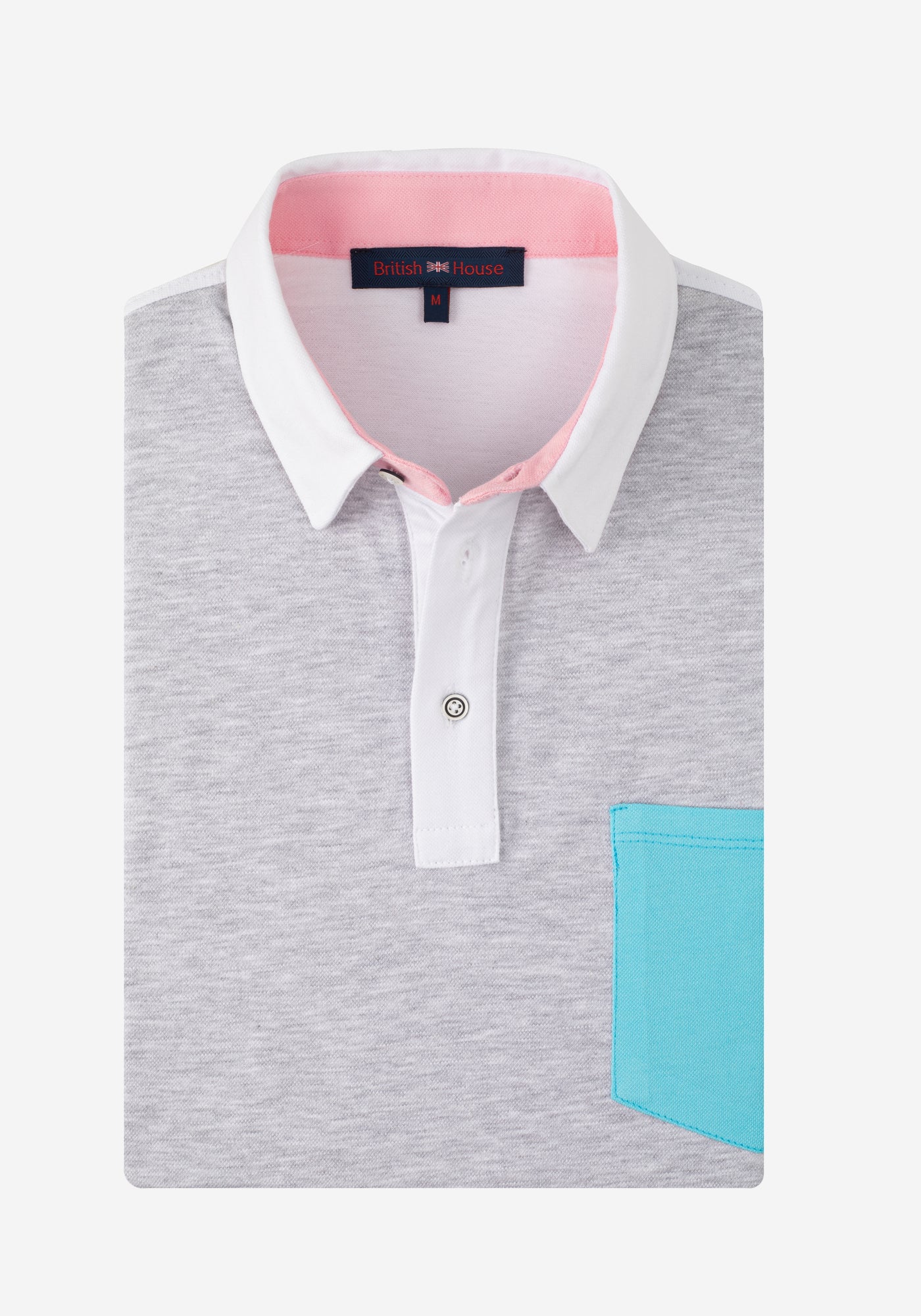 Matte Silver Cotton Polo Shirt