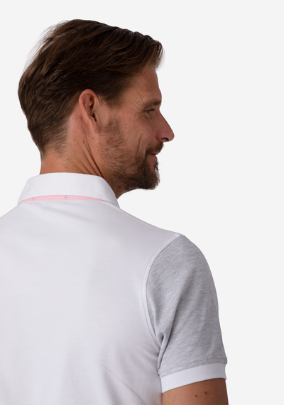 Matte Silver Cotton Polo Shirt