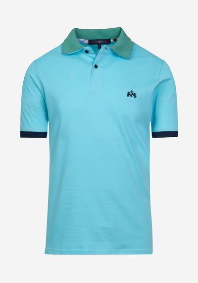 Baby Blue Cotton Lycra Polo Shirt