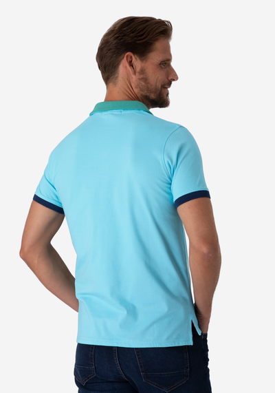 Baby Blue Cotton Lycra Polo Shirt