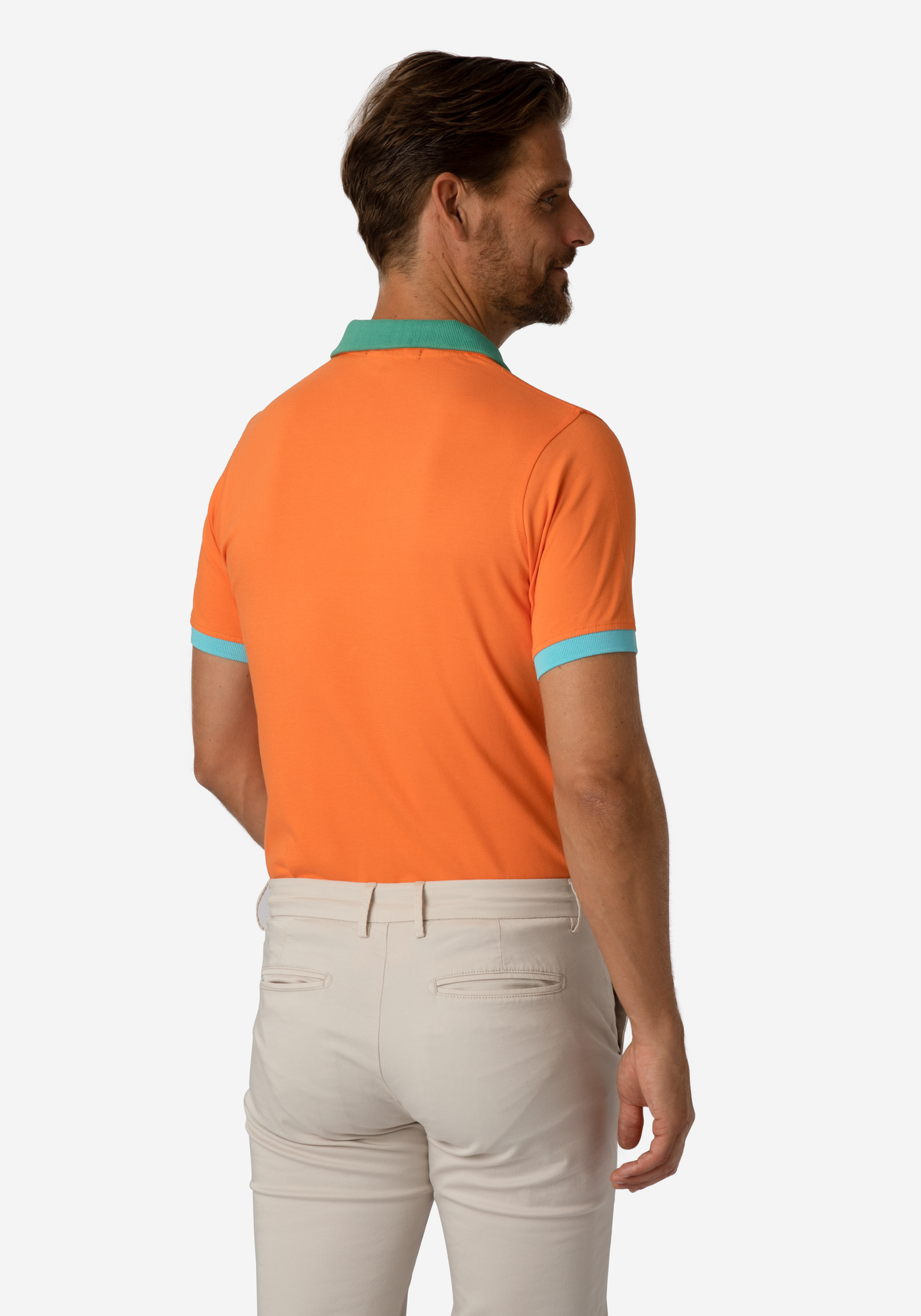 Blaze Orange Cotton Lycra Polo Shirt
