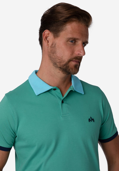 Deep Green Cotton Lycra Polo Shirt