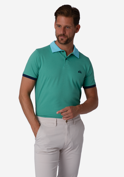 Deep Green Cotton Lycra Polo Shirt