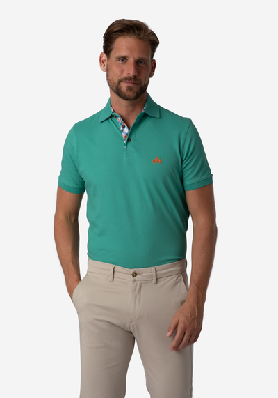 Verdant Green Cotton Polo Shirt