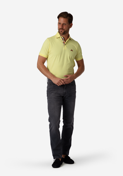 Pastel Yellow Cotton Polo Shirt