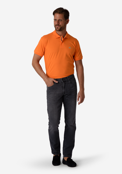 Royal Orange Cotton Polo Shirt