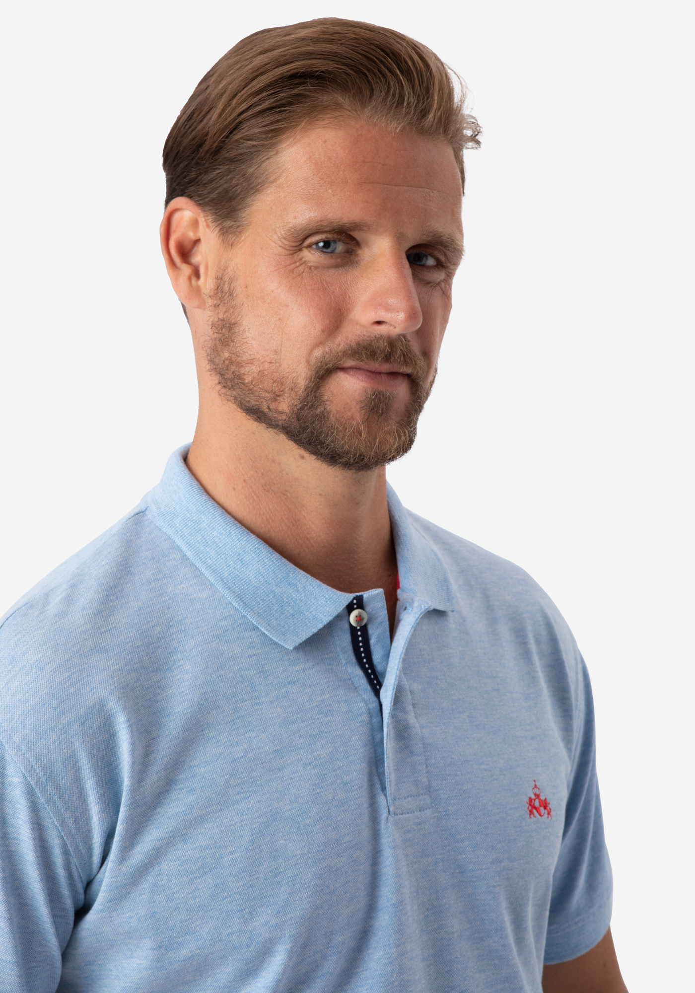 Midnight Sky Blue Cotton Polo Shirt