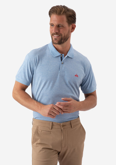 Midnight Sky Blue Cotton Polo Shirt