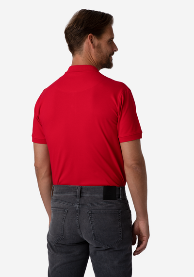 Lava Red Cotton Polo Shirt