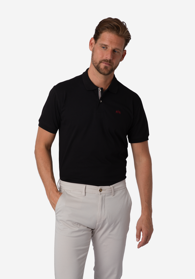Void Black Cotton Polo Shirt