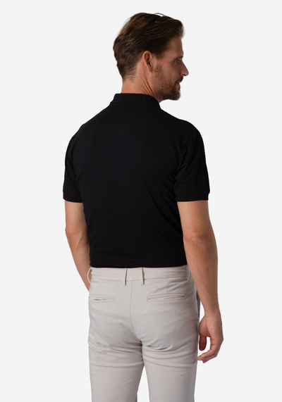 Void Black Cotton Polo Shirt