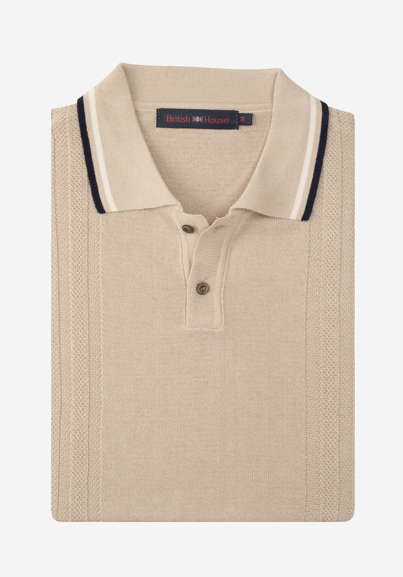 Mocha Beige Knitted Polo Shirt