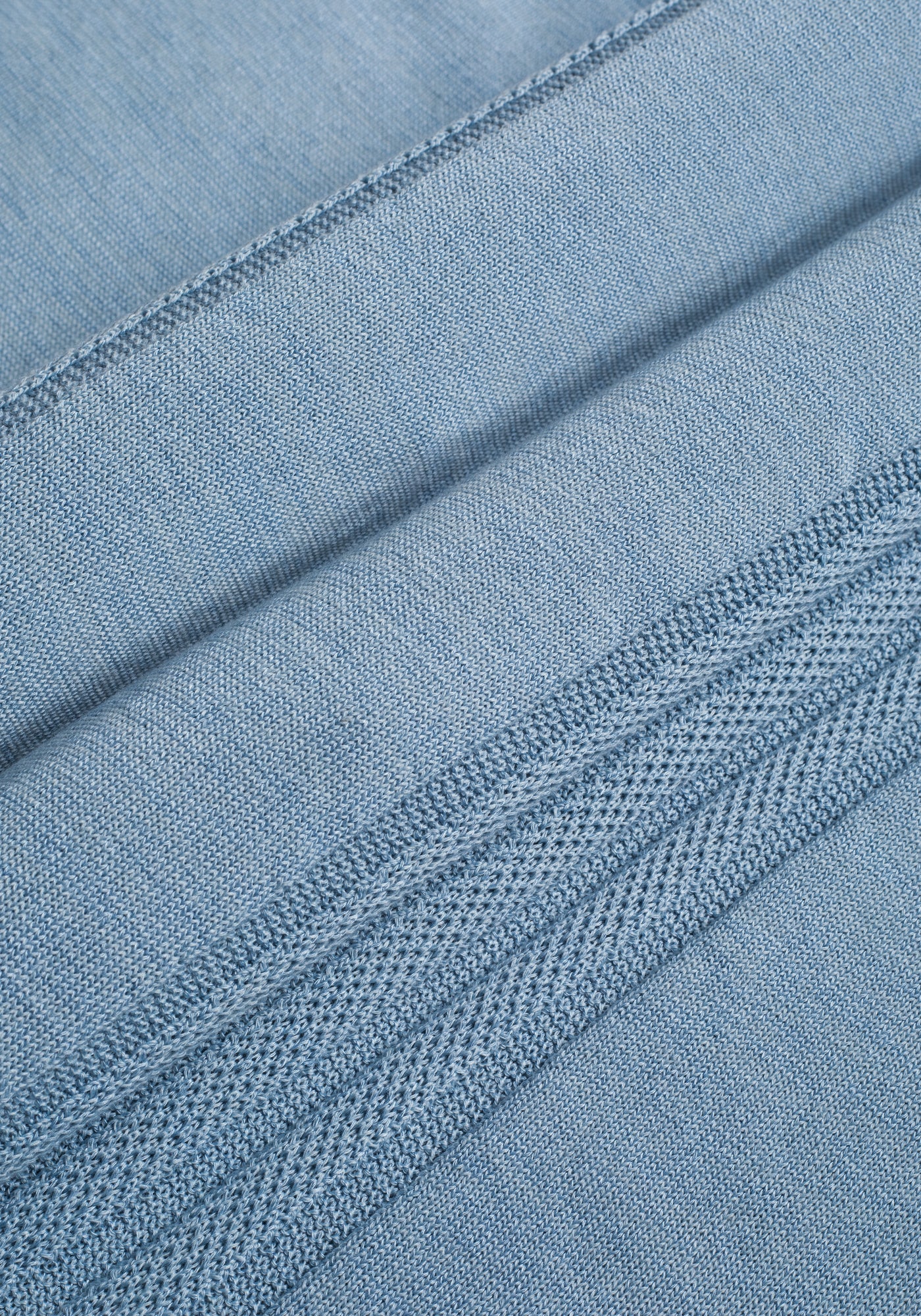 Glacier Blue Knitted Polo Shirt