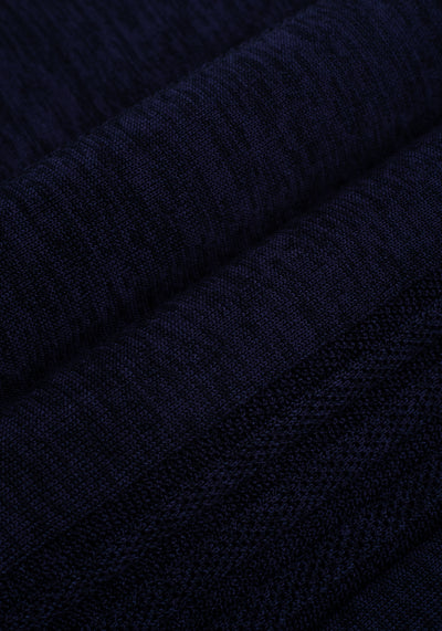 Twilight Blue Knitted Polo Shirt