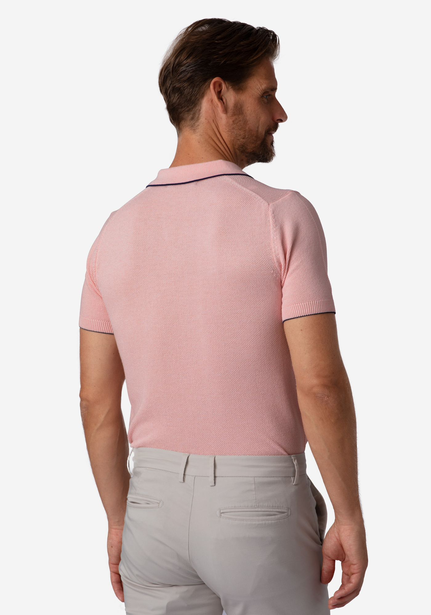 Blush Rose Knitted Polo Shirt