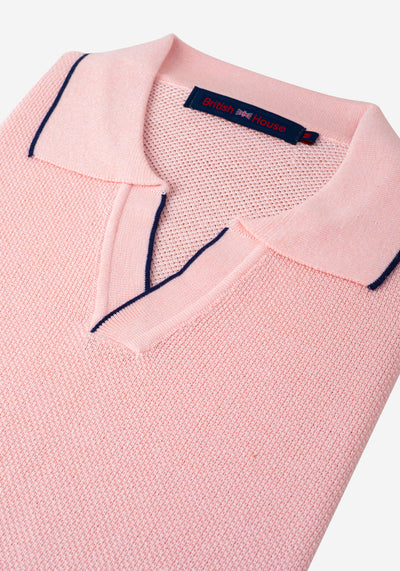 Blush Rose Knitted Polo Shirt