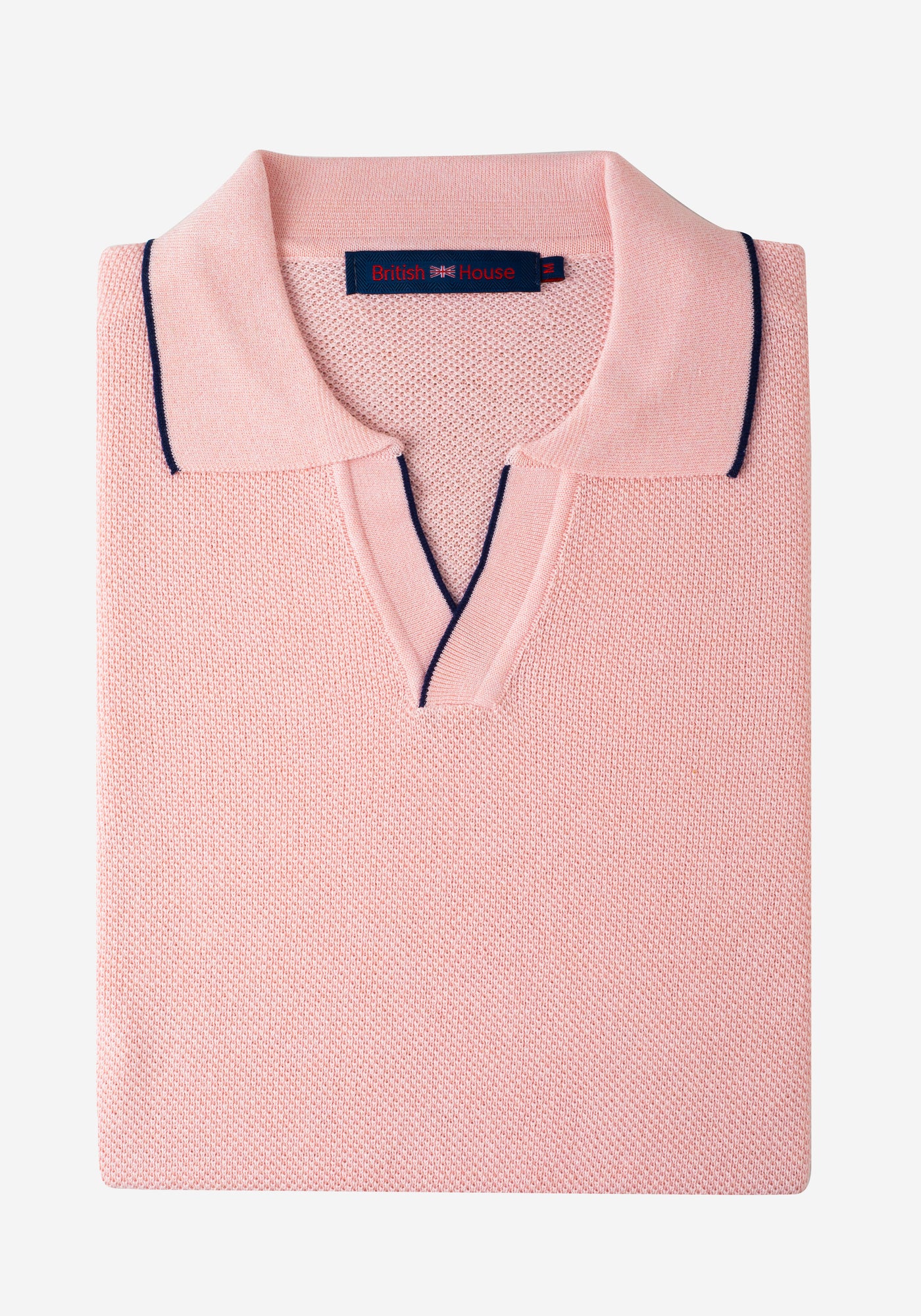 Blush Rose Knitted Polo Shirt