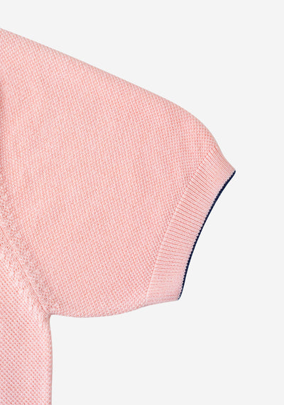 Blush Rose Knitted Polo Shirt