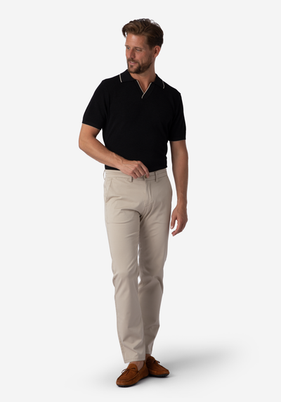 True Black Knitted Polo Shirt