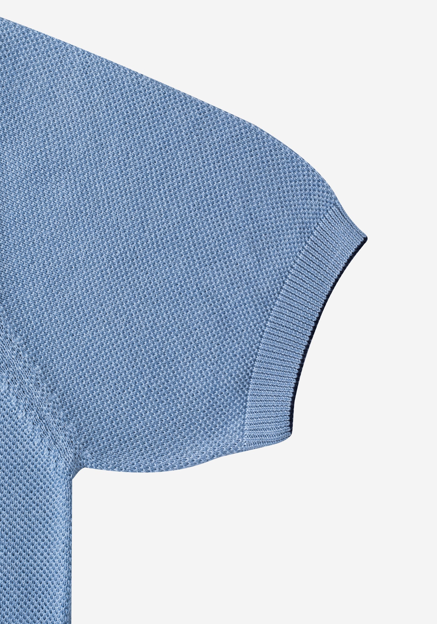 Celestial Blue Knitted Polo Shirt