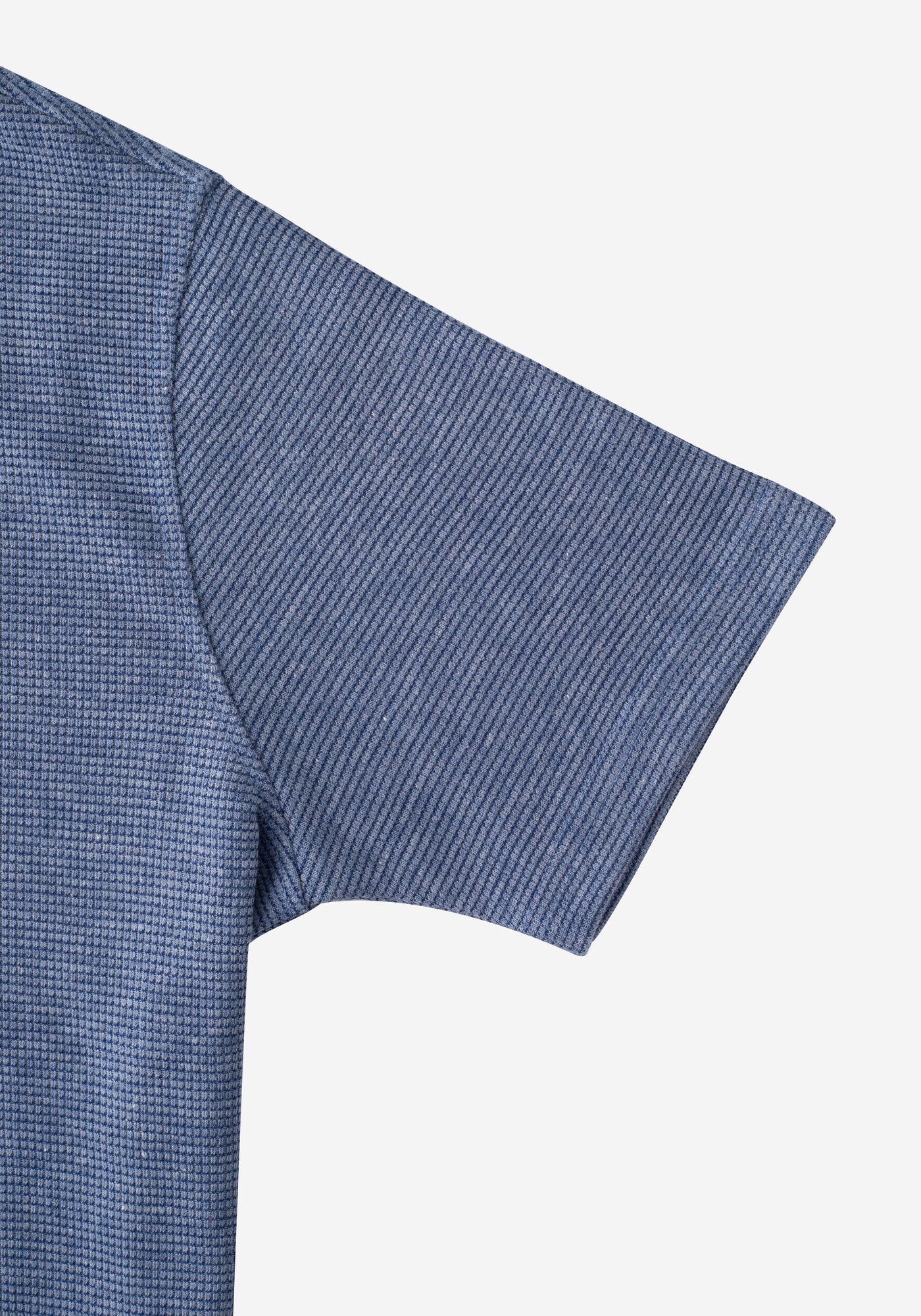 Moon Blue Poly Cotton Waffle Polo Shirt