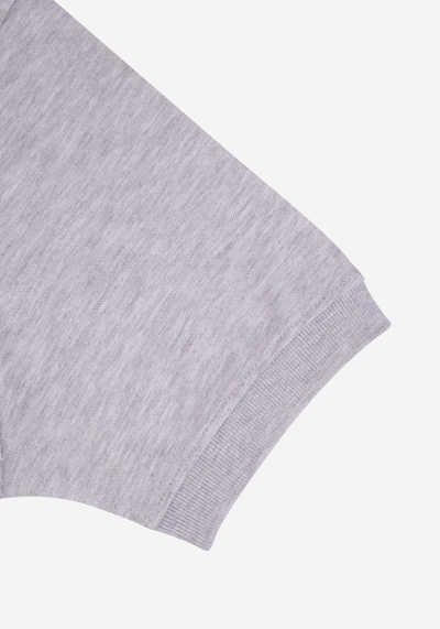 Metallic Grey Cotton Polo Shirt