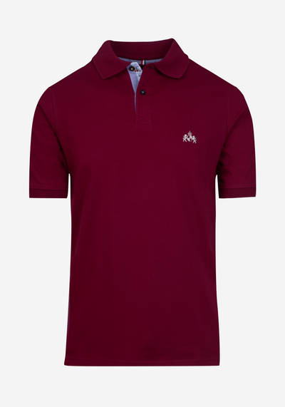 Dim Burgundy Cotton Polo Shirt