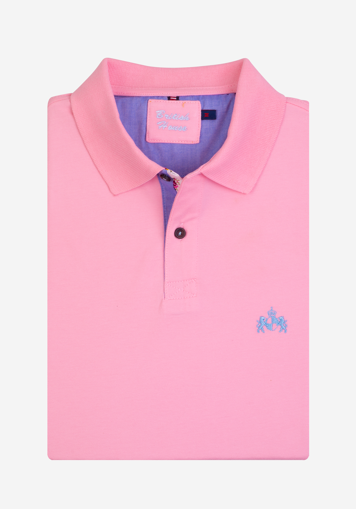 Flamingo Rose Cotton Polo Shirt