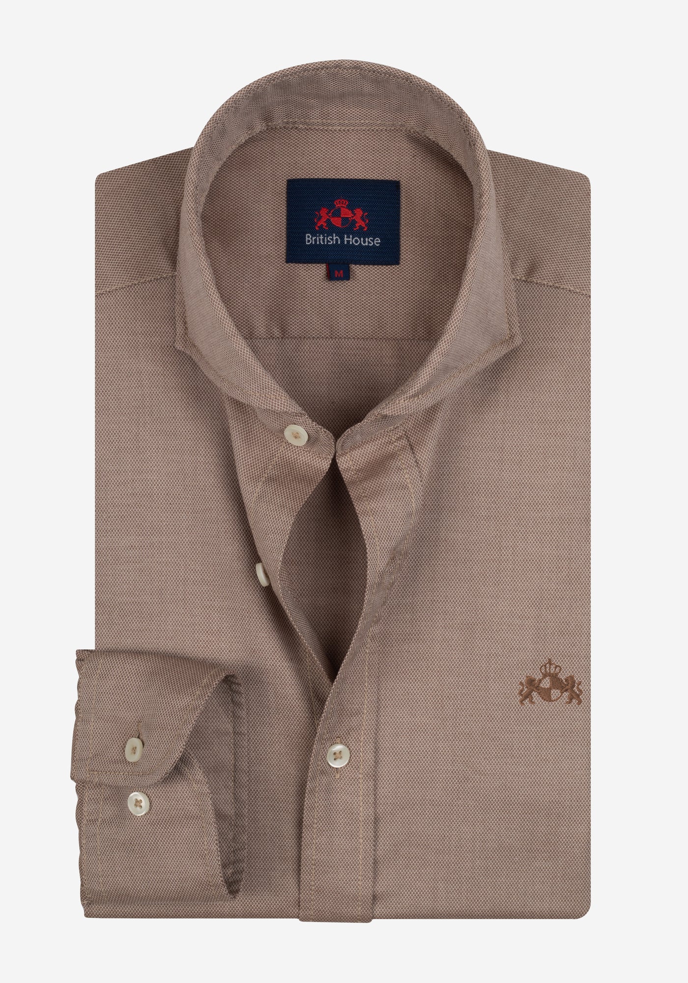 Ash Brown Washed Soft Oxford Shirt