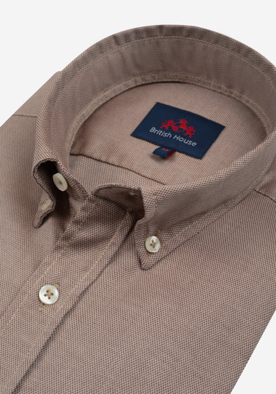 Deep Brown Washed Soft Oxford Shirt