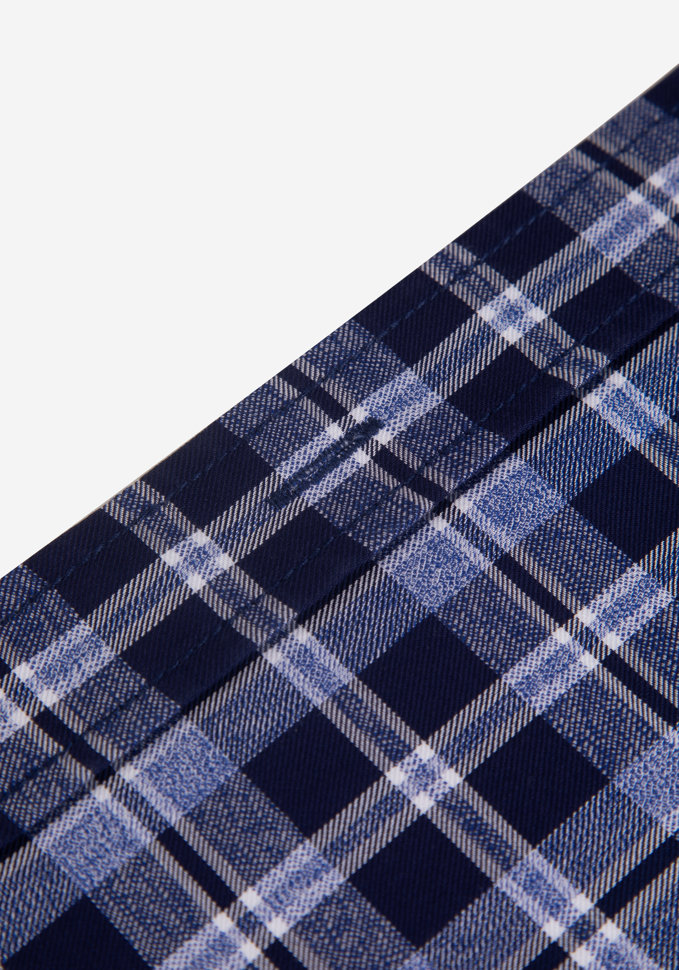Dusk Blue Plaid Washed Twill Melange Shirt