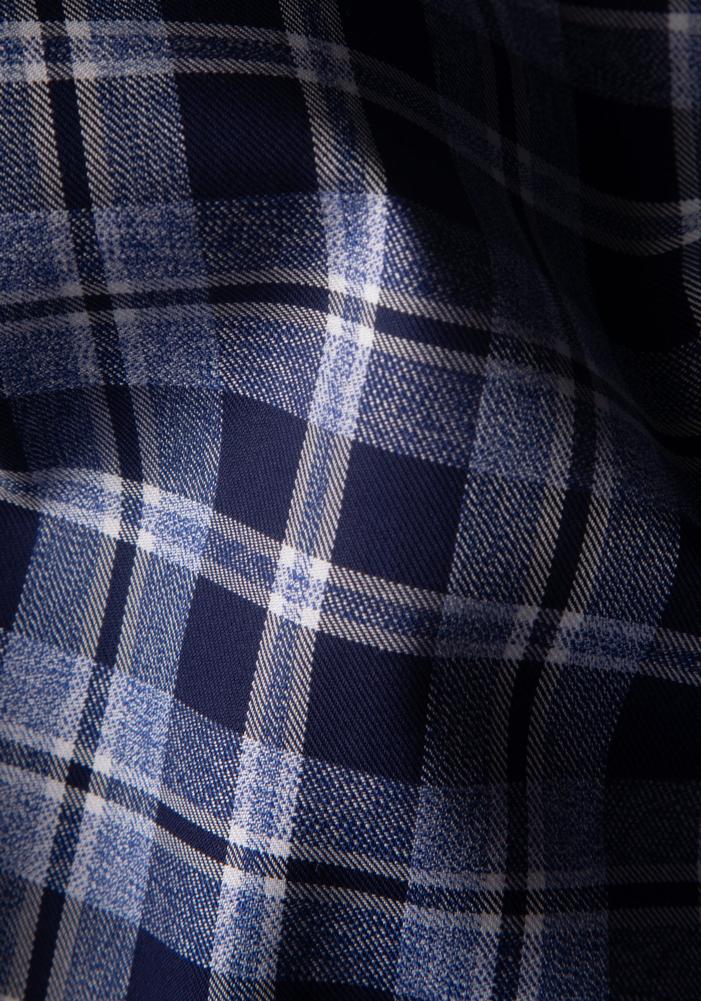 Dusk Blue Plaid Washed Twill Melange Shirt