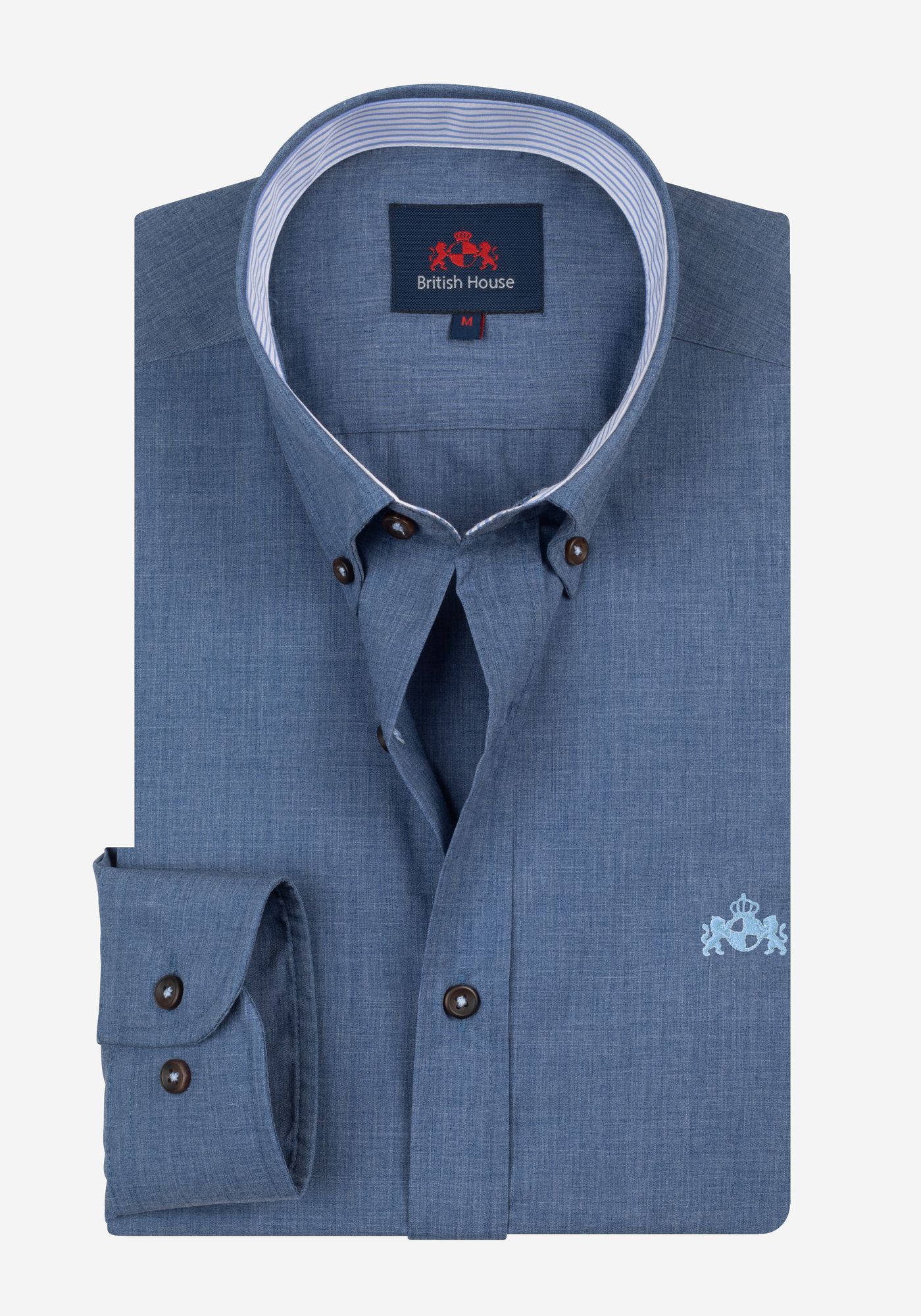 Mist Blue Melange Chambray Shirt