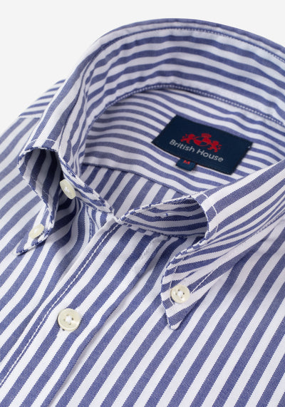 Royal Navy Stripe Washed Oxford Shirt