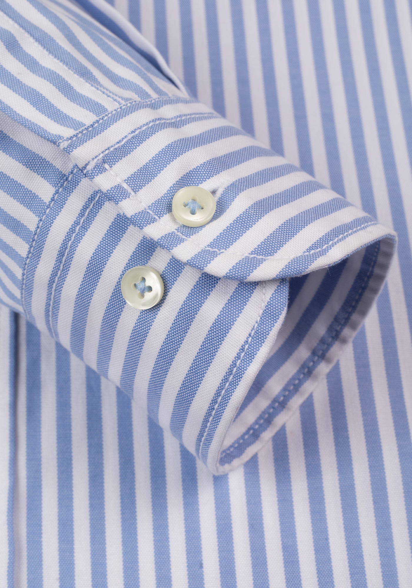 Calm Blue Stripe Washed Oxford Shirt