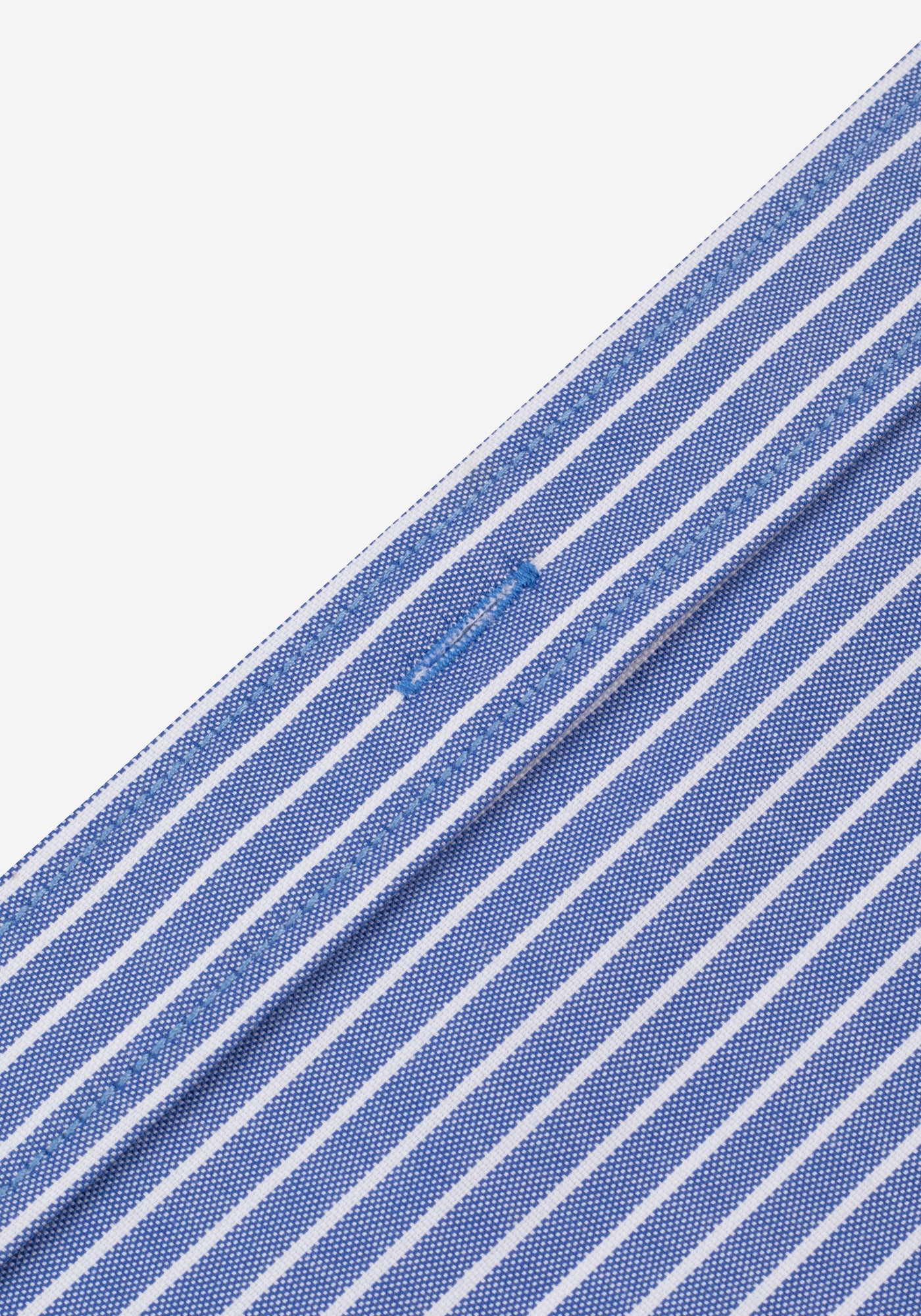 Polar Blue Stripe Washed Two-Ply Oxford Shirt