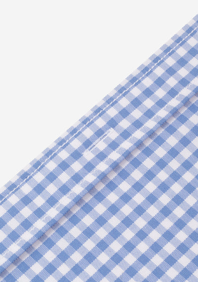 Frost Blue Checked Washed Oxford Shirt