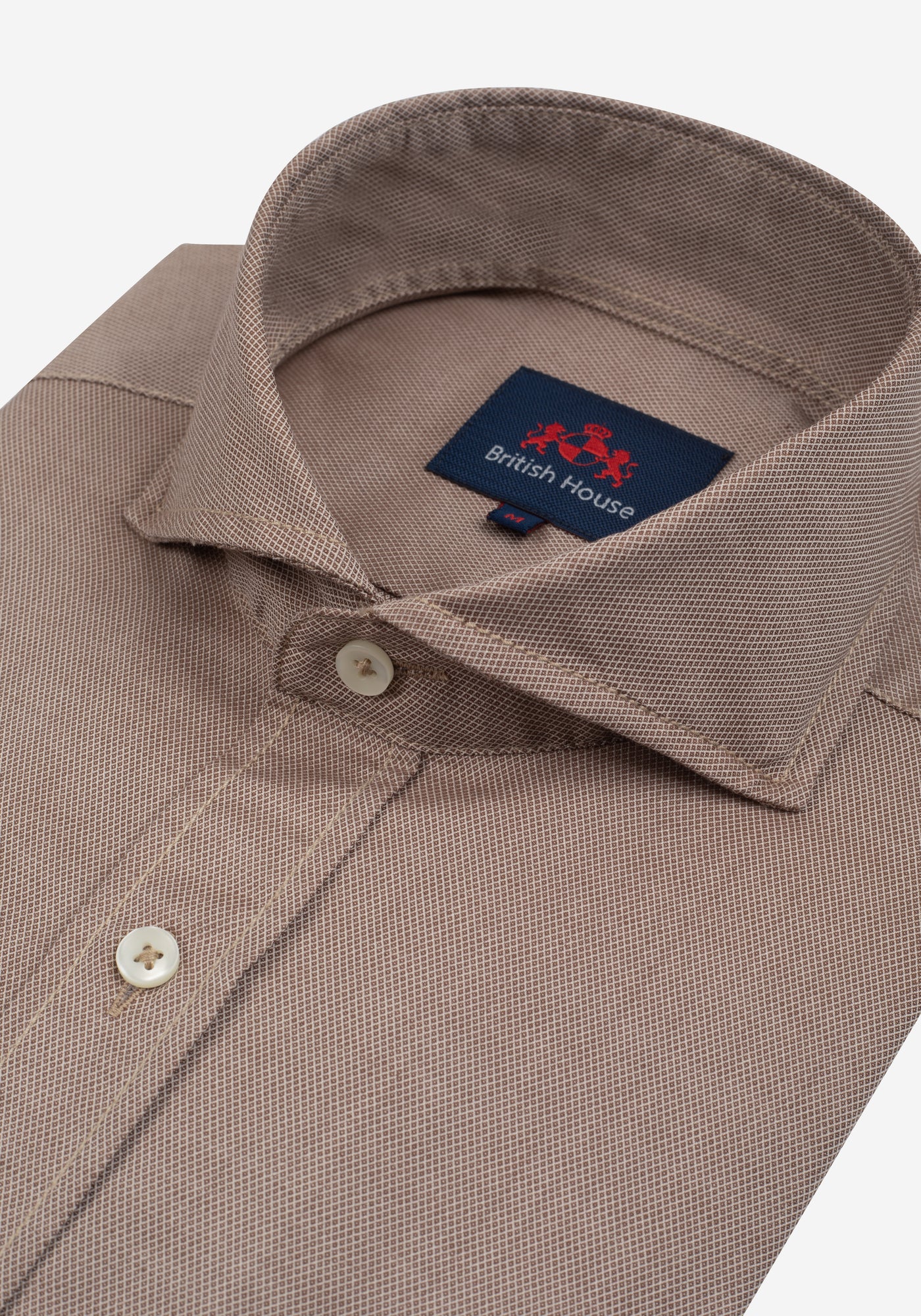 Ash Brown Washed Soft Oxford Shirt