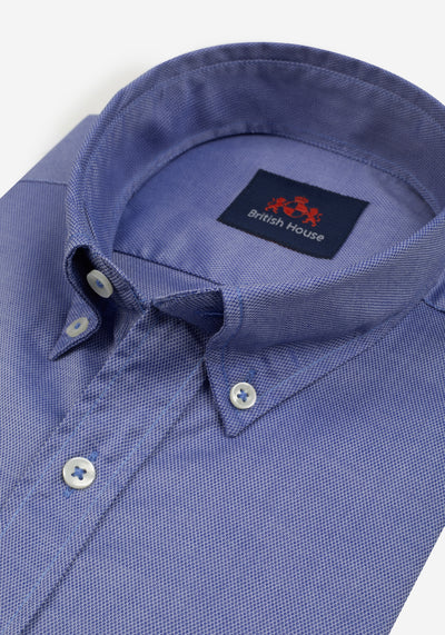 Deep Blue Washed Soft Oxford Shirt