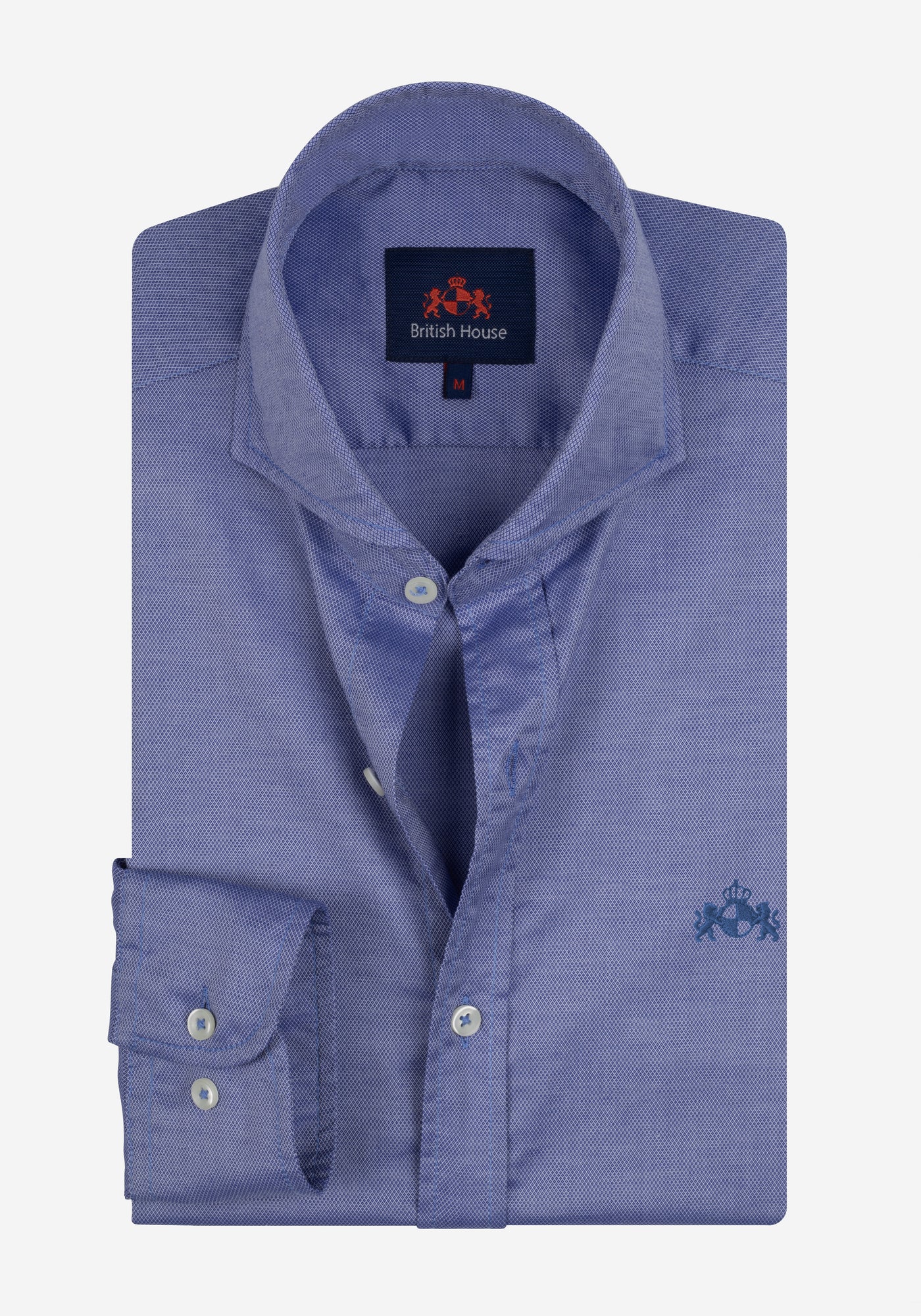 Dark Pastel Blue Washed Soft Oxford Shirt