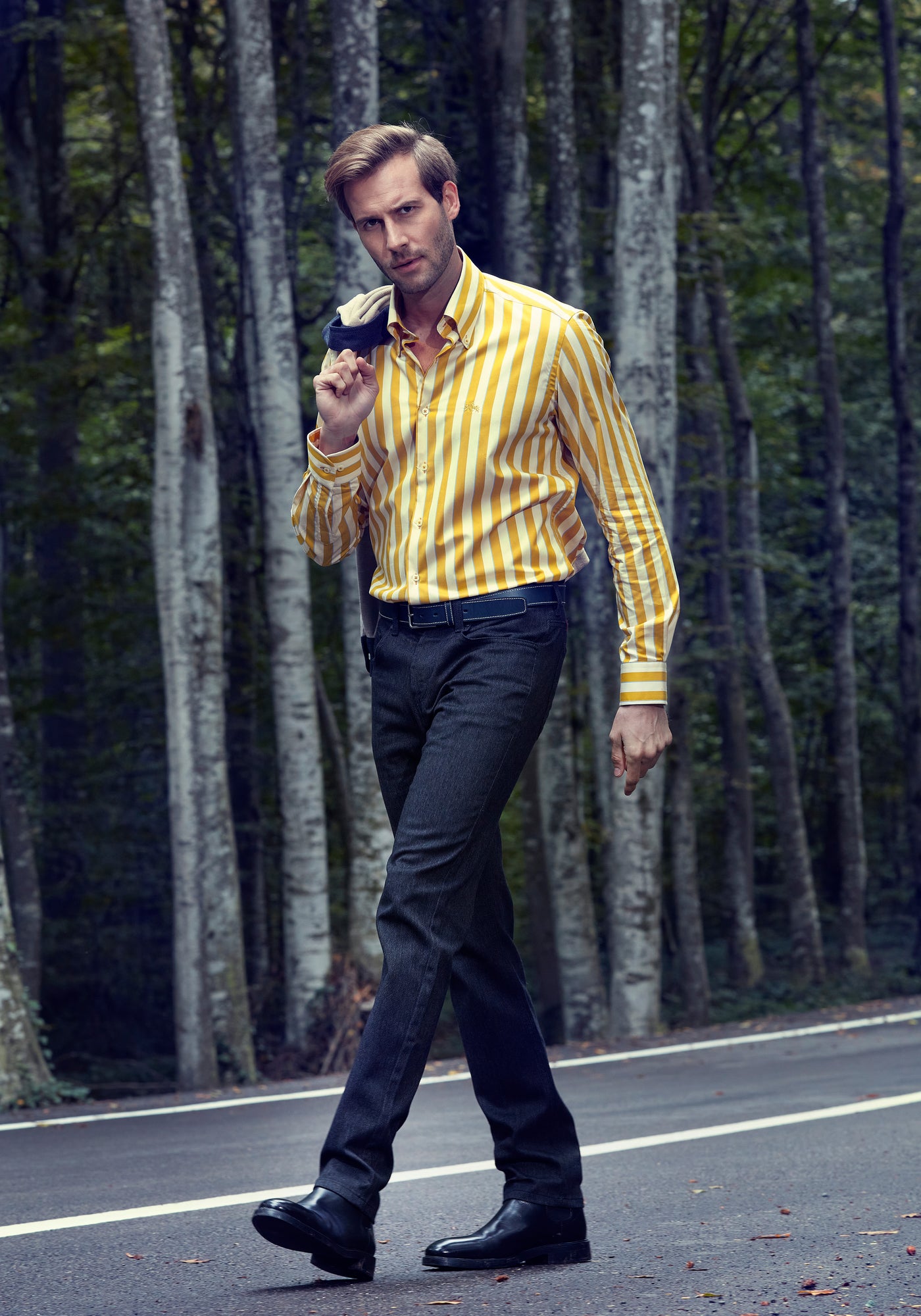 Radiant Yellow Stripe Signature Twill Shirt