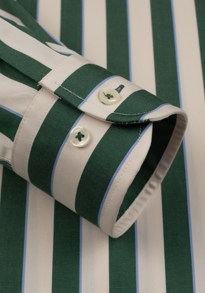 Jet Green Stripe Signature Twill Shirt